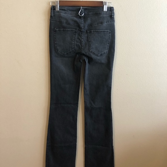 Free People Black Button Fly Flare Pants/Jeans - Picture 5 of 5